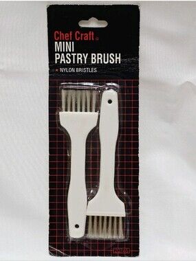 Vintage Chef Craft Mini Pastry Brush Set of 2 Brushes Nylon Bristles Basting BBQ